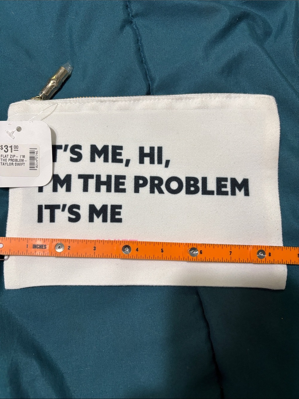 Taylor Swift Flat Zip “I’m the problem” bag - Picture 9 of 9